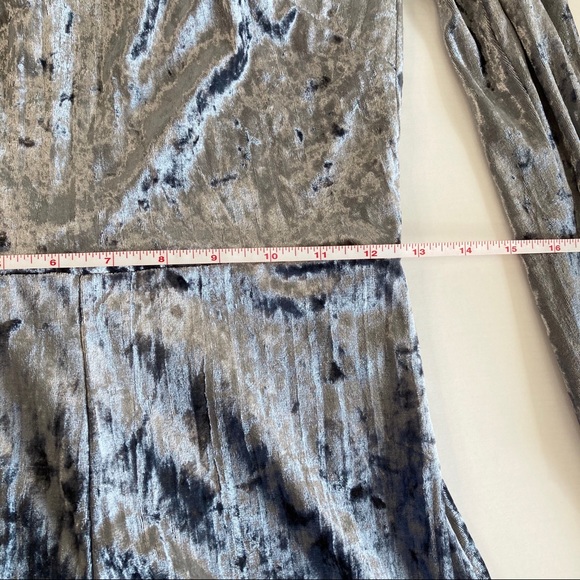 NWT Nasty Gal OML Metallic Silver Velvet Romper - Picture 8 of 11